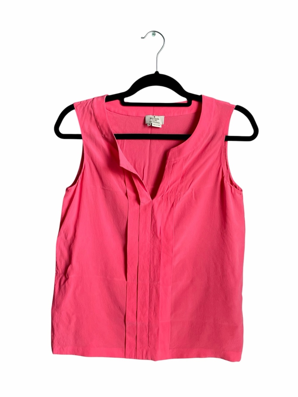 Bright pink Kate Spade silk top size 8